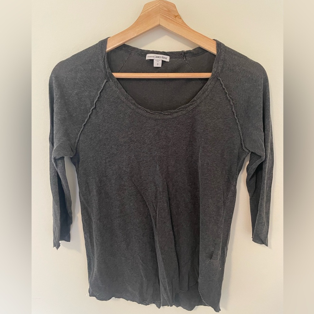 James Perse Linen/Cotton Top (gray)